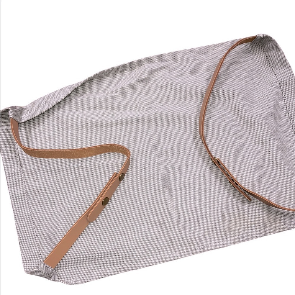 Fabric casserole carry holder faux leather handles